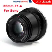 TTArtisan 35mm F1.4 APS-C Manual Focus Fixed Lens for Sony E Mount Camera Black