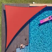 Sun Shade Sail Right Triangle Canopy Fabric Cloth 18' x 18' x 25.5' Red