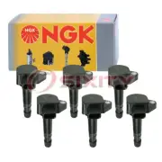 6 pc NGK Ignition Coil for 2003-2008 Honda Pilot 3.5L V6 Spark Plug Wire lh (for: Honda)
