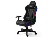 Overdrive Gaming Chair, with Bluetooth Speakers, RGB LED Lights, Reclining Game Armchair, Black
