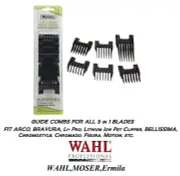 Wahl Attachment GUIDE Clipper/Trimmer Comb 6pc SET for CHROMADO,Bellisima,Figura