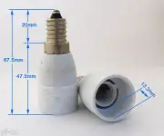 50pcs E14 Male to E14 Female Base LED Light Bulb Adapter Holder Socket Converter