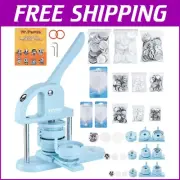 Versatile DIY Button Maker Machine with Unique Panda Book - 3 Sizes, 300 Parts