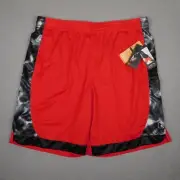 AND1 Basketball Shorts Mens 2XL XXL Red Mesh 10" Jump Shot Athletic Gym NWT New