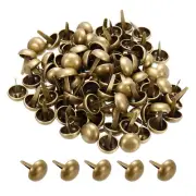 100pcs 15x20mm Mini Brads Round Paper Fasteners for Art Crafting, Bronze Tone