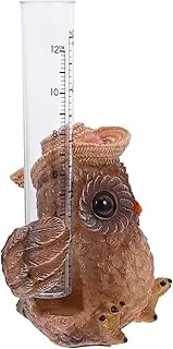 Toddmomy Garden Rain Gauge Water Temp Gauge Owl Statue Rain Gauge Rain Guage Bird Statue Rain Gauge for The Garden Accurate Rain Gauge Rain Water Catcher Rain Gauges Outdoors Rated Pp