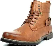 [Bruno Marc] Men's Military Motorcycle Combat Military Boots Philly-5 Brown Size 14 M US