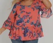SIZE 24 TOP WITH CAMI ~ PLUS SIZE ~ AUTOGRAPH ~ BNWT ~ RETAIL $79.95