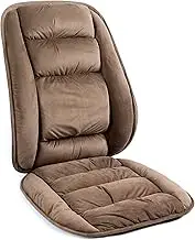Low Back Pain Relief Lumbar Support and Soft Nonslip Chair Cushion Warm Seat Pads Lumbar Rest Cushion Pillow with Adjustable Strap for Office Dinning Desk Chair,Recliner,Car Seats-Coffee