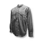 Radians, Inc. Men's VolCore Cotton Button Down Fire Resistant Shirt, Gray, 4X-L