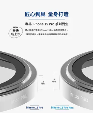 鏡頭貼 iMos Apple iPhone15 / 15 Plus 藍寶石鏡頭保護鏡 兩顆【愛瘋潮】 (8.5折)
