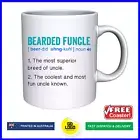 BEARDED FUNCLE Coffee Mug Cup Gift Funny Best Uncle Ever Cool Beard Present Fun