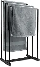 Standing Towel Rack, 3 Tier Metal Free Standing Floor Towel Racks for Bathroom Freestanding, Drying Bath Towel Rack Stand for Bathroom Floor, Bedroom, Storage, Laundry Room