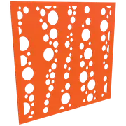 ProtectorAl 300 - 1200 x 300 - 1200mm Orange / Gloss White Bubbles Unframed Composite Deco Panel