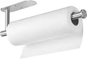 Paper Towel Holders for Kitchen,Paper Towels Bulk- Self-Adhesive Under Cabinet,Both Available in Adhesive and Screws,Stainless Steel Paper Towel Roll Rack (1, New Silver-A)