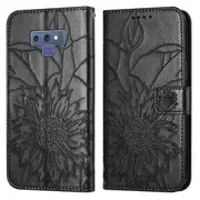 Galaxy Note9 Wallet Case 3 Credit Card Slot ID Card Holder, PU Leather Flip Case - Black