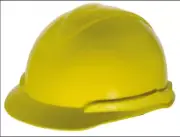 MSA Vanguard Yellow Hard Hat, Comfortable, Adjustable Head Band, NEW