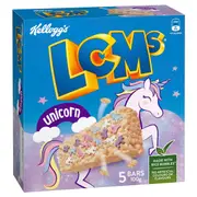 Kellogg's LCMs Unicorn Rice Bubbles Snack Bars 5 pack
