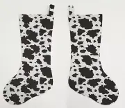 Black & White Cowhide Christmas Stocking