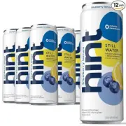 Hint Canned Water, Blueberry Lemon Purified Flavored Water 12 Fl Oz Cans Pack 12