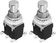 Create idea 2Pcs Electric Guitar Effect Pedal Switch Bypass Replacement Part ON/ON 6Pin DPDT Latching Stomp Foot Switch AC 250V/2A 125V/4A