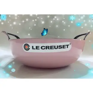 Le Creuset 鑄鐵巴蒂鍋 24cm (大)雪紡粉色 （Plat Balti Chiffon Pink)