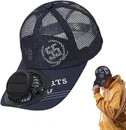 [Generic] Hat with Fan, Hat with Solar Powered Fan | Fan Hat to Stay Cool | Solar Powered/USB Charging Fan Hat, Breathable Sun Protection Hat for Cycling, Summer, Outdoor Sports