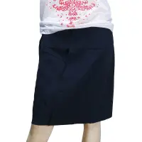 在飛比找Yahoo奇摩購物中心優惠-BALENCIAGA 特殊剪裁及膝窄裙(藏藍)