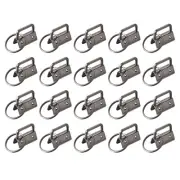 60Pcs 26mm Key Fob Hardware with Keychain Ring for Webbing, Dark Nickel