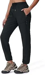 [Seamaid] Women's Hiking Pants Quick Dry Lightweight Travel Pants with Zipper Pockets Water Resistant for Outdoor Camping