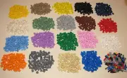LEGO COLORED 1 X 1 DOT PLATES PIECES BRICKS BUILDING BLOCKS YOU PICK 100 PER LOT