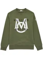 Moncler Safari Printed Cotton Sweatshirt - Green - L L