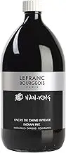 Lefranc Bourgeois 059077 Nan King Calligraphy and Drawing Ink, Pigmented Ink, High Colour Brilliance, Luminosity for Finest Drawings, Calligraphy and Sketches, 1000 ml Bottle - Black