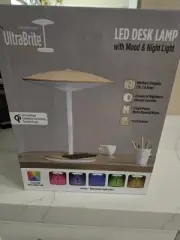 Ultrabrite Led Desk Lamp with Mood and Night Light Qi Wireless Charging -TESTED