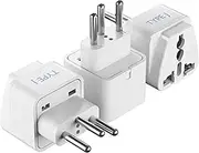 Ceptics AUS to Switzerland Travel Plug Adapter (Type J) - Charge your Cell Phones, Laptops, Tablets - Grounded - 3 Pack (GP-11A-3PK)