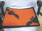 Halloween Bat Placemats Set Of 6 New No Tag 18" X 12.5"