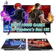 Youlong WiFi 3D Pandora Box Arcade 18S Retro Game Console, 10000 Games in 1, 1280×720P Full HD, WiFi Function Adds Additional Games, 2 Joysticks, 255 3D Games, Save/Load/Pause/Delete Game (B)