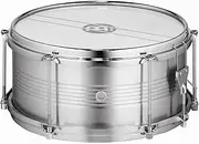Meinl Percussion Aluminum Caixa Drum - 12 inch - Brasilian Snare Drum with Extra Deep Body - Musical Instrument - Aluminium, Silver (CA12T)