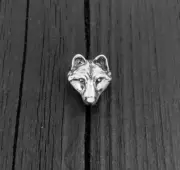 Wolf Face Tie Tack Silver Wolf Head Lapel Pin 058