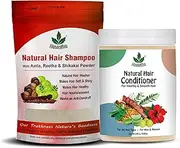 Havintha Natural Hair Shampoo With Amla Reetha Shikakai Powder (227g) And Natural Hair Conditioner (250g) (Combo Pack of Shampoo & Conditioner)