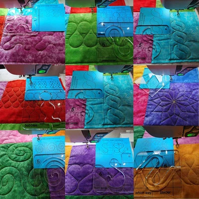 HONEYSEW Free Motion Quilting Template Series 5 with Frame for...