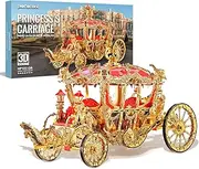 Piececool 3D Metal Puzzles for Adults, Princess Carriage Model Kits DIY Brain Teaser Puzzles 3D Metal Model Building Kits Anxiety Relief Toys, Great Birthday, 216 Pcs