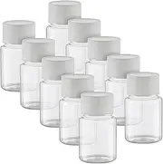 10Pcs Plastic Pill Bottles, 30ML Empty Travel Pill Vials Organiser Pill Case, Medicine Bottles with Caps, Portable Small Pills Container for Pocket Daily Pills