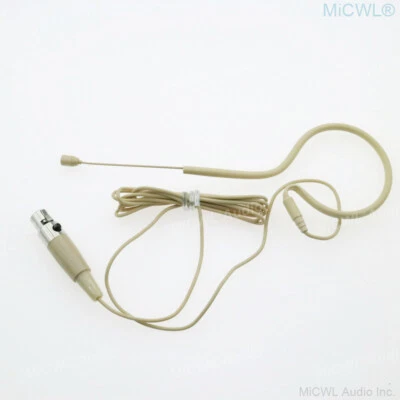 Pro Ear Hanging Headset Microphone For Shure Wireless System TA4F mini Lockable