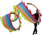Dragon Dance Silk 3D Dragon Poi Dragon Ribbon 3D Dragon Ribbon Streamer with Telescopic Rod Flinging Dragon Spiral Practice Ribbon Streamer (Size : 8M)