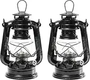 Hurricane Vintage Metal Kerosene Lamp Retro Rustic Nostalgic Hurricane Oil Lamp Burning Lantern Portable Storm Lantern Camping Tent Lantern for Outdoor Patio Decoration Oil Lantern