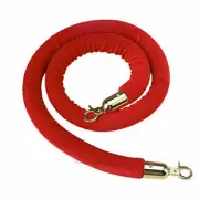 2PCS Barrier Rope Crowd Control Stanchion Queue Red Velvet Rope Stanchion Post