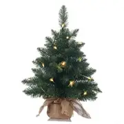 Pre-Lit Artificial Mini Christmas Tree,Miniature Pine Xmas Tree 20 inch Green