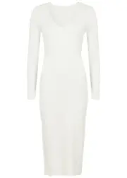 Jonathan Simkhai Ribbed-knit Midi Dress - White - M M