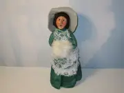 Byers Choice 1994 Victorian Woman with Floppy Hat and Elegant Lace Overlay